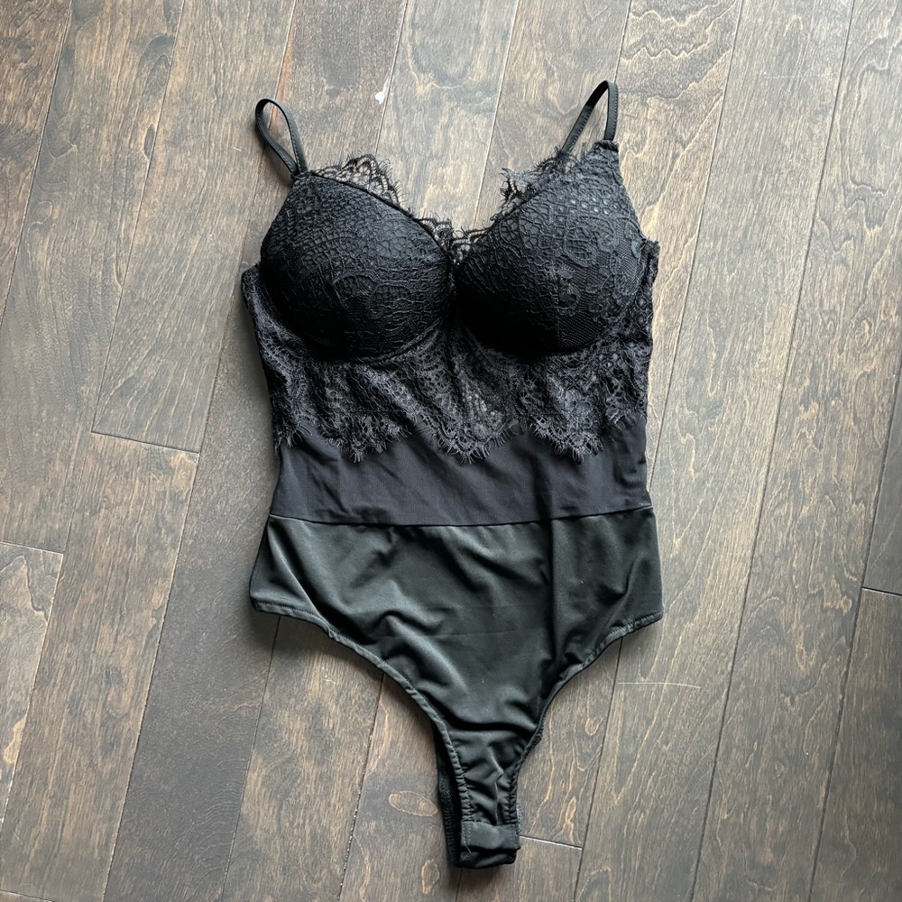 New Lace Bodysuit Teddy Black